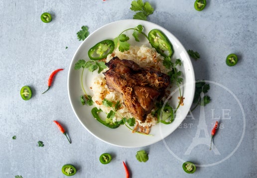 Sticky Rice with Chicken and Dried Shrimps (Xoi Ga)